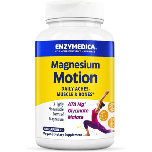 Enzymedica Magnesium Motion ATA Mg glycinate malate 60 capsules bottle