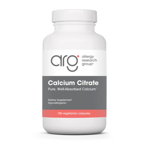 Allergy Research Group Calcium Citrate 150 mg 180 vegetarian capsule bottle