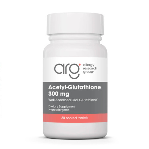 Allergy Research Group Acetyl-Glutathione 300 mg 60 scored tablets bottle