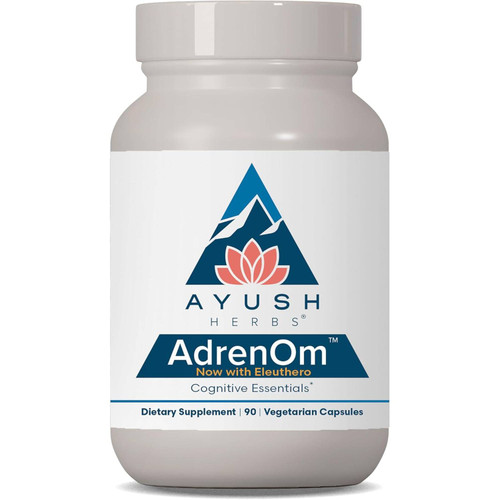 Ayush Herbs AdrenOm Cognitive Essentials 90 vegetarian capsules bottle
