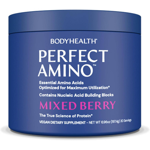 BodyHealth PerfectAmino Powder Mixed Berry 6.96 oz (197.4 g) 30 serving tub