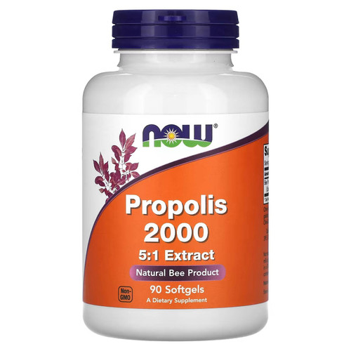 NOW Foods Propolis 2000 5:1 Extract 90 softgels bottle