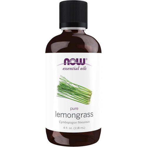 NOW Foods essential oils pure Lemongrass 4 fl oz (118 mL) bottle