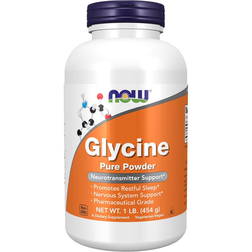 NOW Foods Glycine Pure Powder 1 lb (454 g) bottle