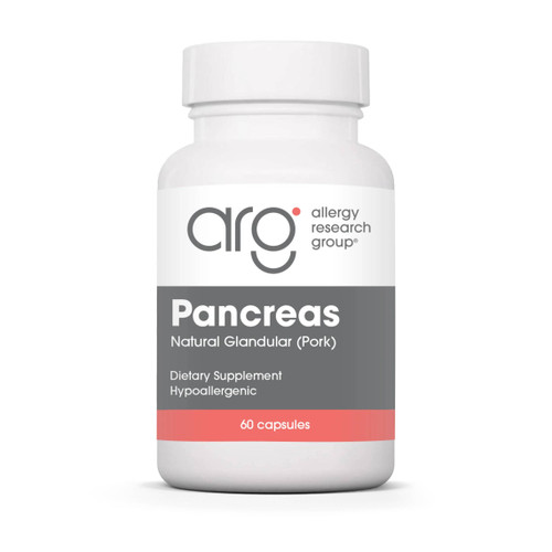 Allergy Research Group Pancreas Natural Glandular (Pork) 60 capsule bottle