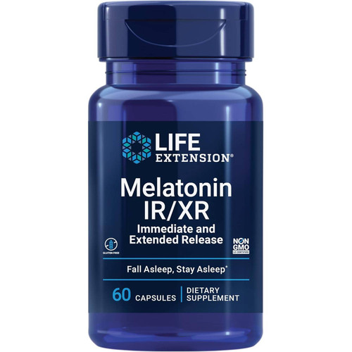 Life Extension Melatonin IR/XR 1.5mg - 60 Capsules LFEX20169 12.99