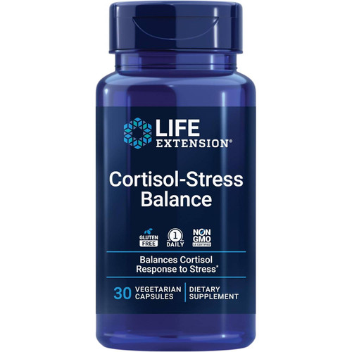 Life Extension Cortisol-Stress Balance 30 vegetarian capsule bottle