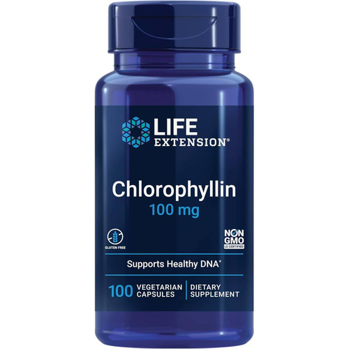 Life Extension Chlorophyllin 100 mg 100 vegetarian capsules bottle