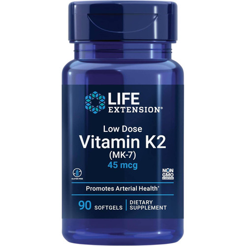 Life Extension Low-Dose Vitamin K2 Menaquinone-7 (MK-7) - 90 Softgels LFEX93692 18.99