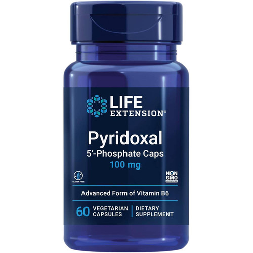 Life Extension Pyridoxal 5'-Phosphate Caps 100 mg 60 vegetarian capsules bottle