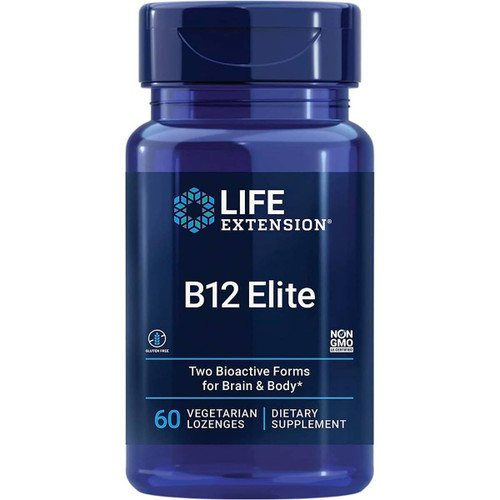 Life Extension B12 Elite 60 vegetarian lozenge bottle