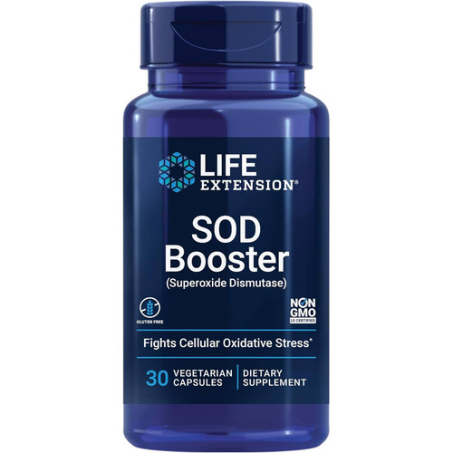 Life Extension SOD Booster (Superoxide Dismutase) 30 vegetarian capsule bottle