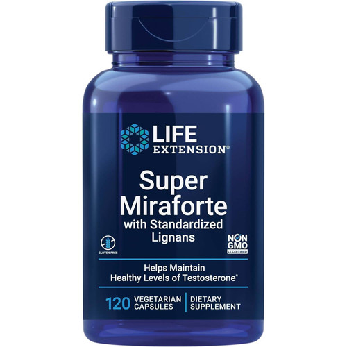Life Extension Super Miraforte with Standardized Lignans 120 vegetarian capsules bottle