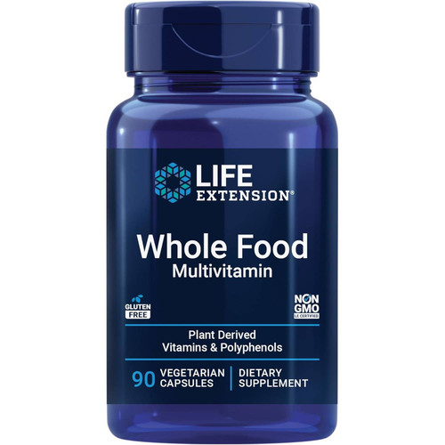 Life Extension Whole Food Multivitamin 90 vegetarian capsules bottle