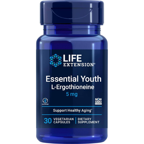 Life Extension Essential Youth L-Ergothioneine 5 mg 30 vegetarian capsules bottle