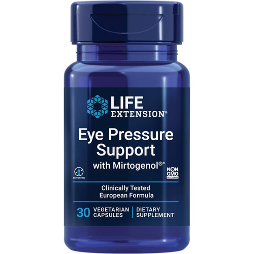 Life Extension Eye Pressure Support with Mirtogenol 30 vegetarian capsules bottle
