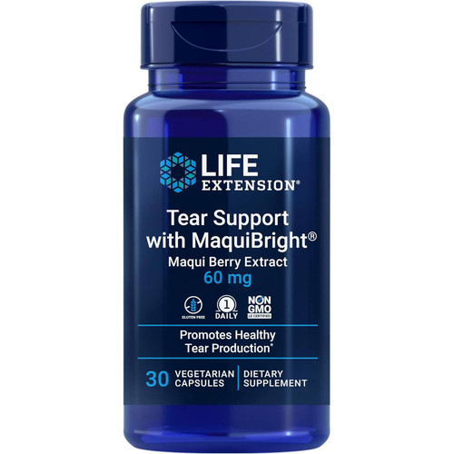 Life Extension Tear Support with MaquiBright 60 mg 30 vegetarian capsules bottle