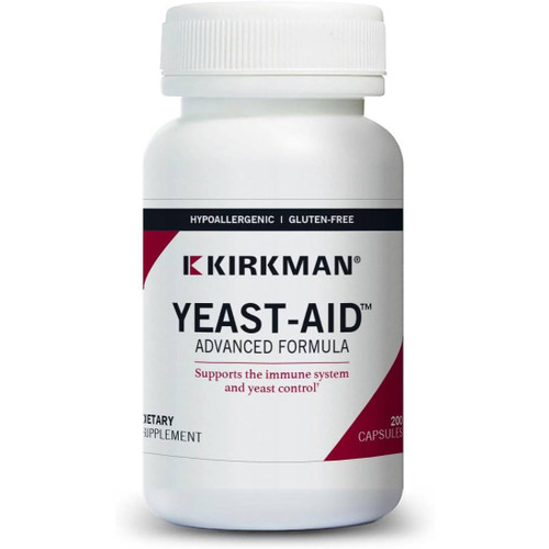 Kirkman Professional Yeast-Aid Advanced Formula hypoallergenic capsule bottle