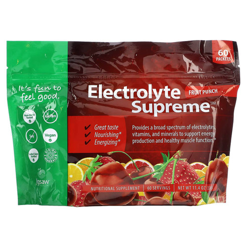 Jigsaw Health Electrolyte Supreme Fruit Punch 60 packet pouch