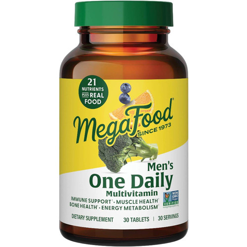 MegaFood Men's One Daily Multivitamin 30 tablets bottle