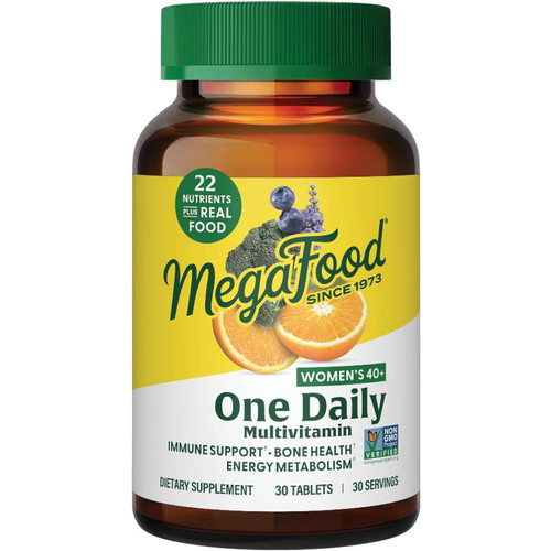 MegaFood Women's 40+ One Daily Multivitamin 30 tablets bottle