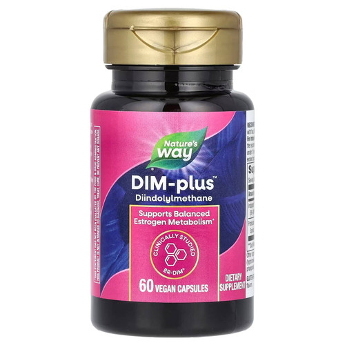 Nature's Way DIM-plus 60 vegan capsule bottle