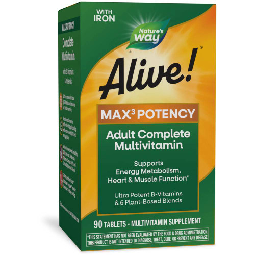 Nature's Way Alive! Max3 Potency Adult Complete Multivitamin 90 tablets box
