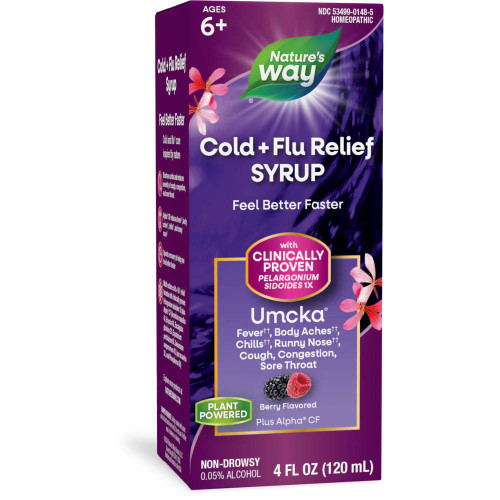 Nature's Way Umcka Cold+Flu Syrup Berry - 120 Milliliters NTWY51488 19.99