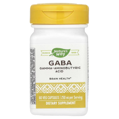 Nature's Way GABA 250 mg 60 capsules bottle