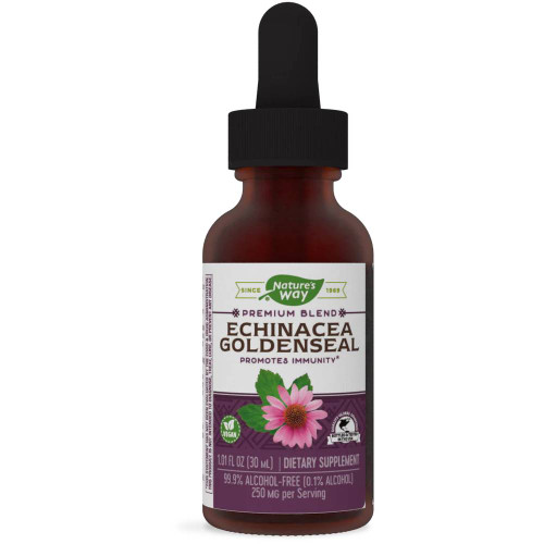 Nature's Way Echinacea Goldenseal Premium Blend 1 fl oz (30 mL) dropper bottle