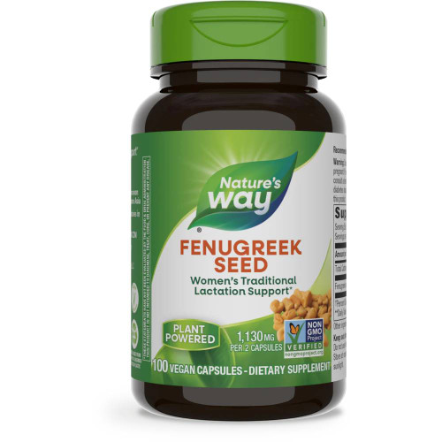 Nature's Way Fenugreek Seed 100 vegan capsules bottle