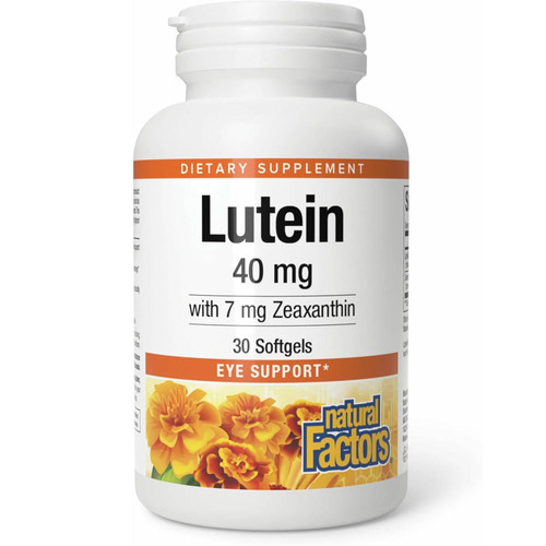 Natural Factors Lutein 40 mg with Zeaxanthin 30 softgels bottle