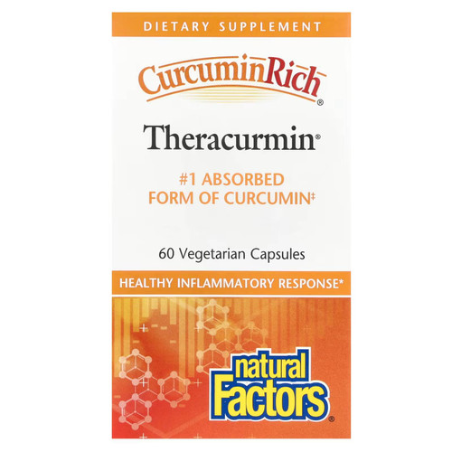 Natural Factors CurcuminRich Theracurmin 60 vegetarian capsules bottle