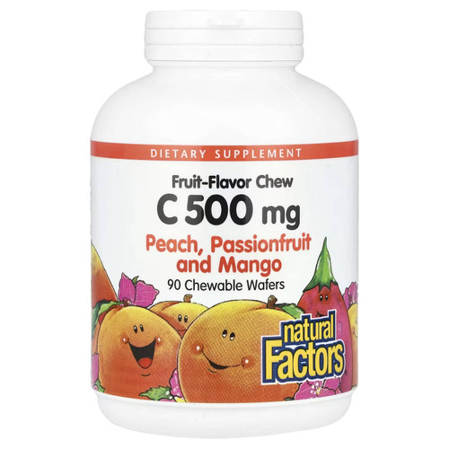 Natural Factors C500mg - Peach, Passionfruit, Mango - 90 Tablets