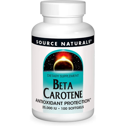 Source Naturals Beta Carotene 25,000 IU 100 softgels bottle