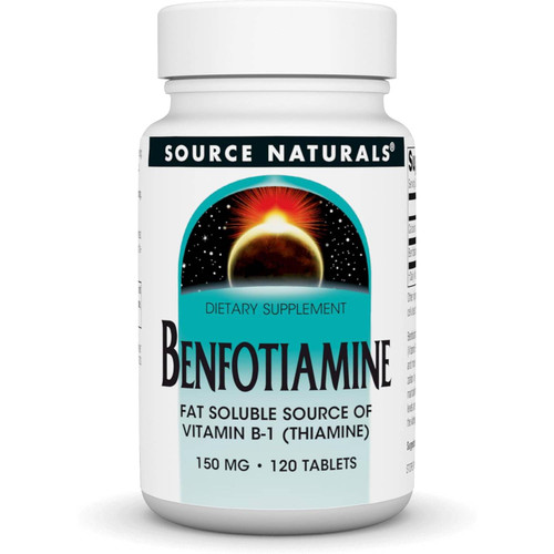 Source Naturals Benfotiamine 150 mg 120 tablets bottle