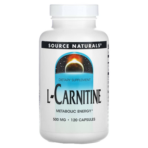 Source Naturals L-Carnitine 500 mg 120 capsules bottle