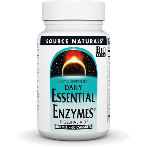 Source Naturals Daily Essential Enzymes 500 mg 60 capsules bottle