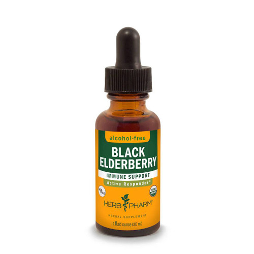 Herb Pharm Black Elderberry alcohol-free liquid extract 1 fl oz (30 mL) dropper bottle