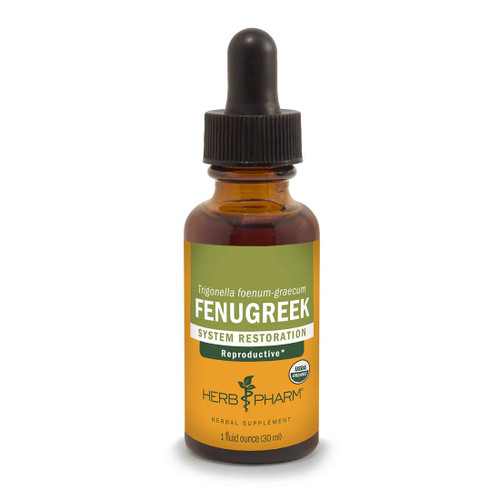 Herb Pharm Fenugreek liquid extract amber dropper bottle