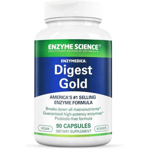 Enzyme Science Digest Gold enzyme formula 90 capsule bottle