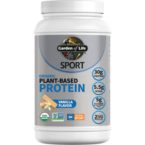 Garden of Life SPORT Organic Plant-Based Protein, Vanilla - 855 Grams
