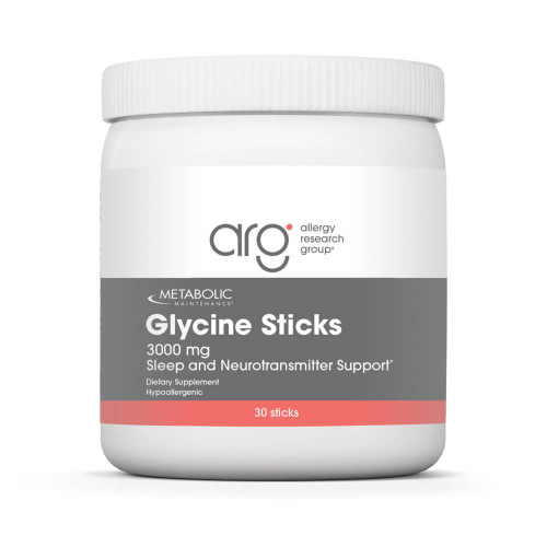 Metabolic Maintenance Glycine Sticks 3000 mg 30 stick tub with Allergy Research Group label