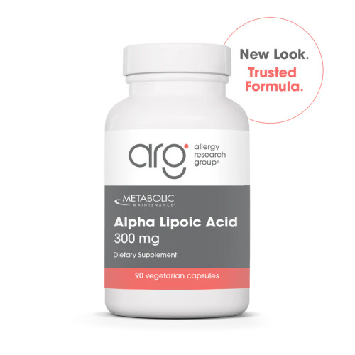 Metabolic Maintenance Alpha Lipoic Acid 300 mg 90 capsule bottle with new look badge