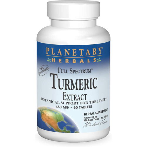 Planetary Herbals Turmeric Extract, Full Spectrum - 60 Tablets PLHB03981 19.99
