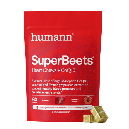 HumanN SuperBeets Heart Chews + CoQ10 60 chews pouch