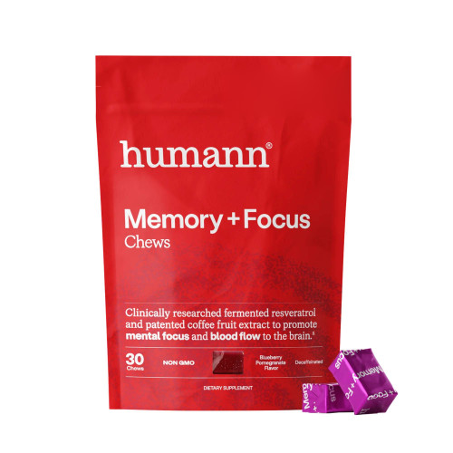 HumanN Memory + Focus Chews 30 chews red pouch