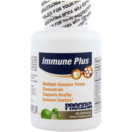 Progena Immune Plus multiple glandular tissue concentrate 120 capsule bottle