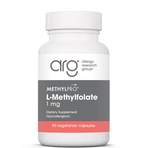 MethylPro L-Methylfolate 1 mg 90 vegetarian capsule bottle, new look