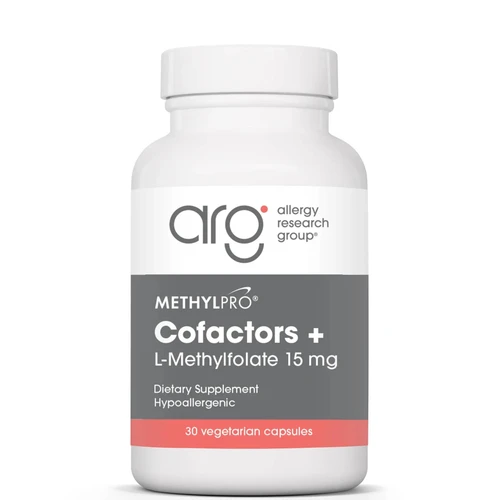 Allergy Research Group MethylPro Cofactors + L-Methylfolate bottle, new look